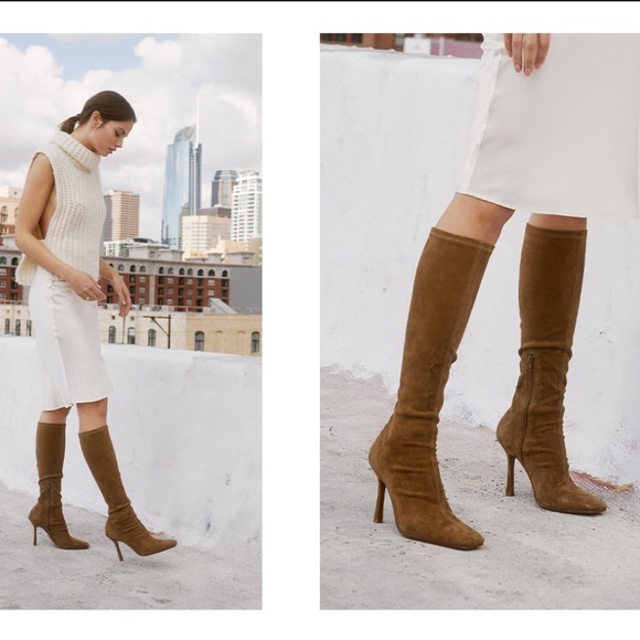 Tony Bianco Hamlet suede boots beige - Picture 2 of 15